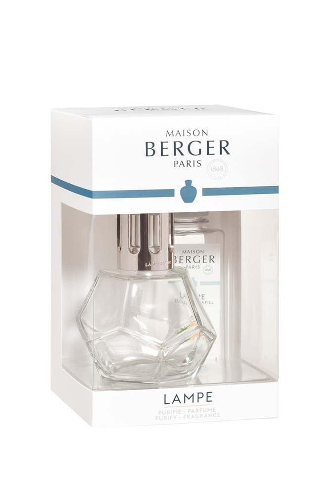 Set Berger lampa catalitica Geometry Transparente cu parfum Zeste de Verveine